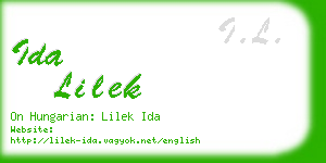 ida lilek business card